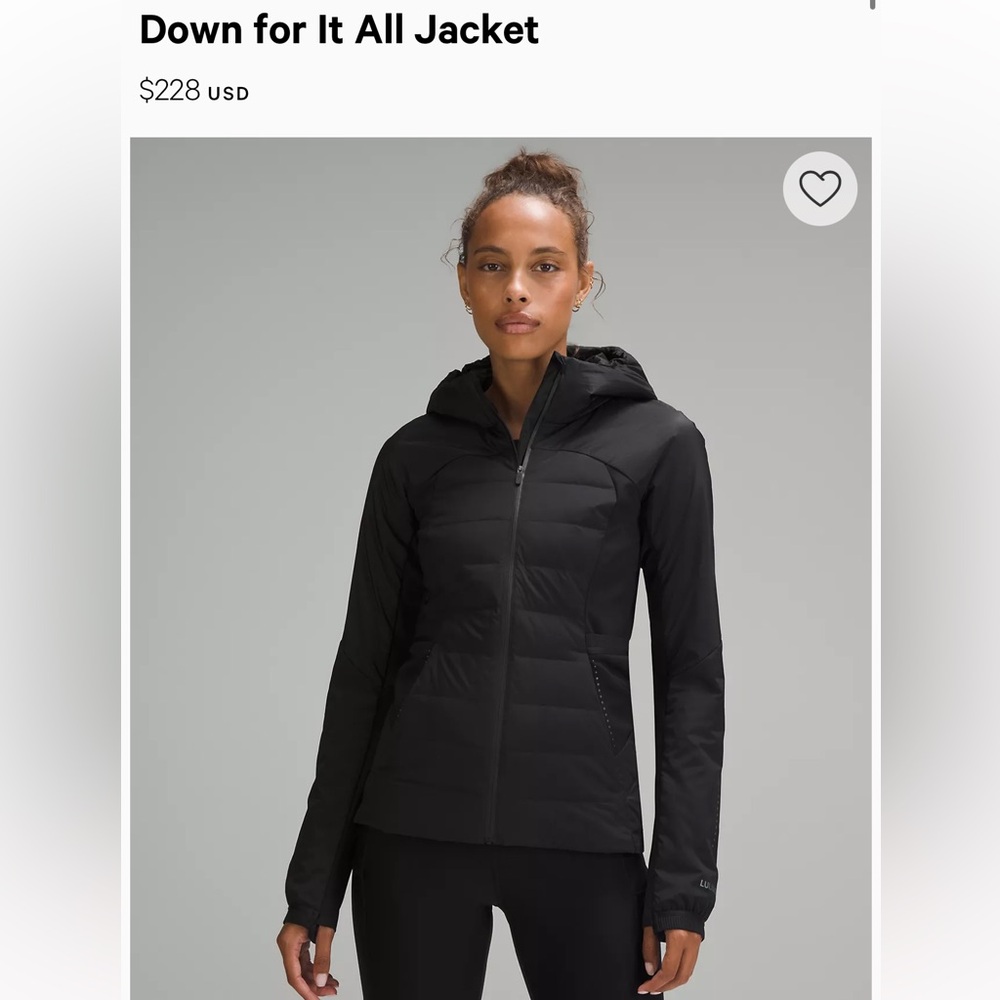 lululemon athletica Midnight Black Puffer Jacket